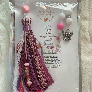 TASSEL BIBLE BOOKMARK HANDMADE SZ  SMALL  (MADE FOR UP TO 7” BOOK  LENGTH)